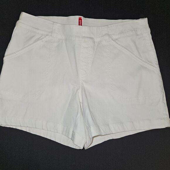 SPANX Women's White Comfort Stretch City Short 4.5 in inseam Large Tummy Control - Picture 1 of 8
